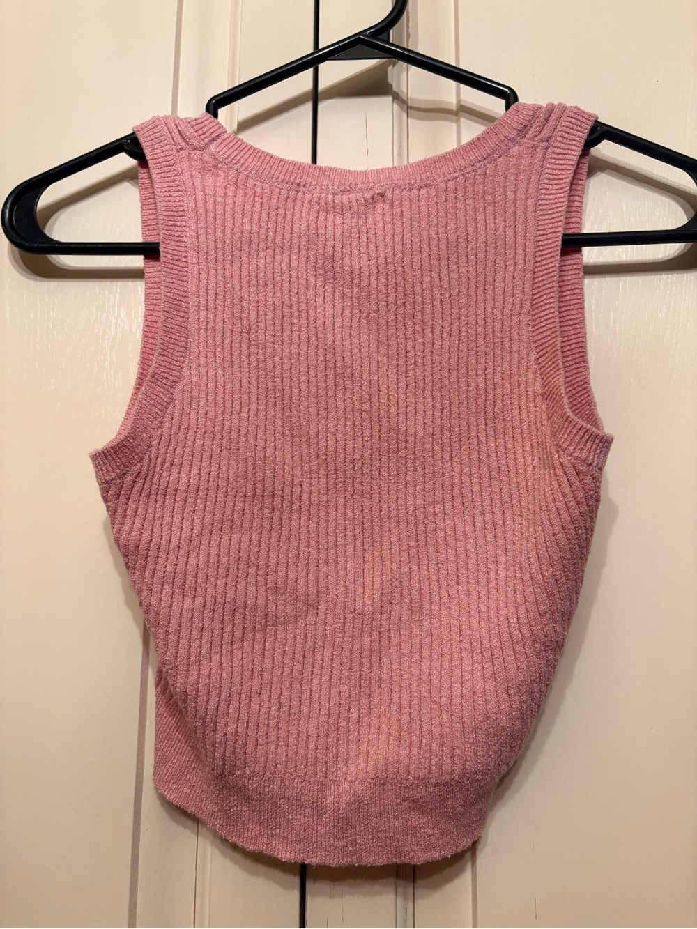 twik Ribbed Pink Cropped Tank - Picture 2 of 4